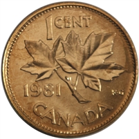 1981 Canada 1-cent Brilliant Uncirculated (MS-63)