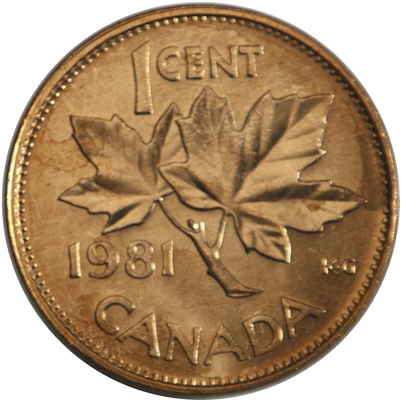 1981 Canada 1-cent Brilliant Uncirculated (MS-63)