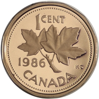 1986 Canada 1-cent Proof