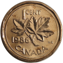 1986 Canada 1-cent Brilliant Uncirculated (MS-63)