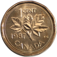 1987 Canada 1-cent Brilliant Uncirculated (MS-63)