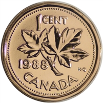 1988 Canada 1-cent Proof Like