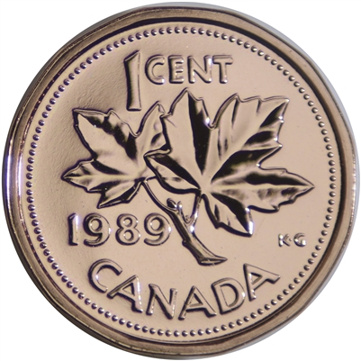 1989 Canada 1-cent Proof Like