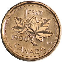 1990 Canada 1-cent Brilliant Uncirculated (MS-63)