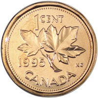 1995 Canada 1-cent Brilliant Uncirculated (MS-63)