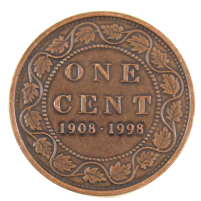 1998 (1908-1998) Antique Canada 1-cent Proof