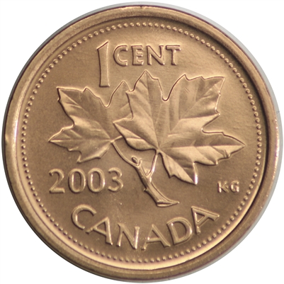 2003 New Effigy Canada 1-cent Brilliant Uncirculated (MS-63)