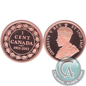 2011 100th Ann. (Large Cent) Canada 1-cent Proof $