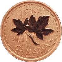 2011 Magnetic Canada 1-cent Specimen