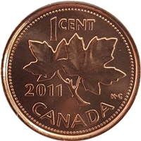 2011 Magnetic Canada 1-cent Brilliant Uncirculated (MS-63)