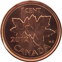 2012 Non Magnetic Canada 1-cent Brilliant Uncirculated (MS-63)