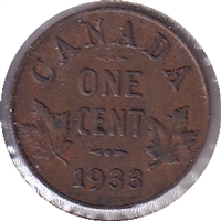 1933 Canada 1-cent Circulated