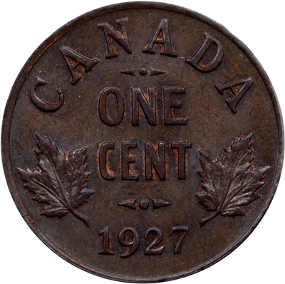 1927 Canada 1-cent UNC+ (MS-62) Lustrous Brown $