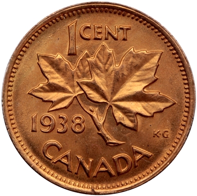 1938 Canada 1-cent Gem Brilliant Uncirculated (MS-65) $