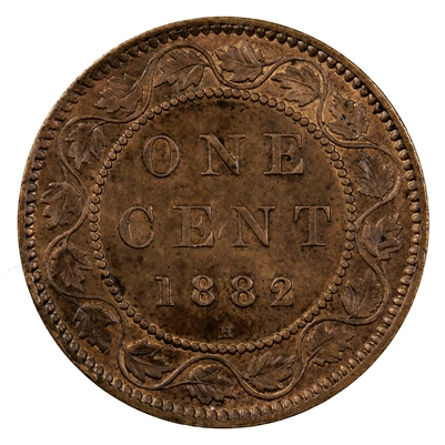 1882H Obv. 1 Canada 1-cent UNC+ (MS-62) $