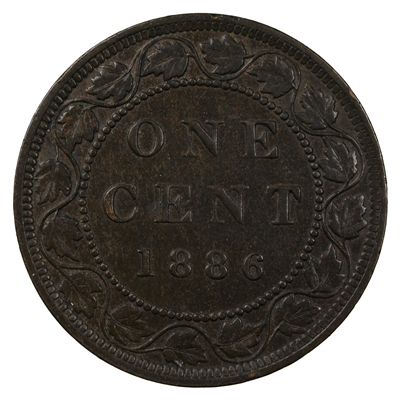 1886 Obv. 1a Canada 1-cent Extra Fine (EF-40) $