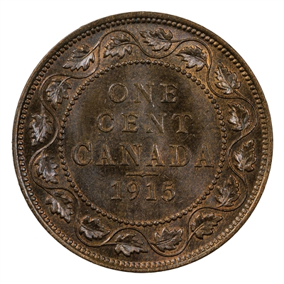 1915 Canada 1-cent UNC+ Lustrous Brown (MS-62) $