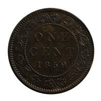 1859 Wide 9/8 Canada 1-cent AU-UNC (AU-55) $
