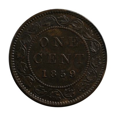 1859 Wide 9/8 Canada 1-cent AU-UNC (AU-55) $