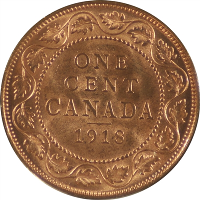 1918 Canada 1-cent Choice Brilliant Uncirculated (MS-64) $