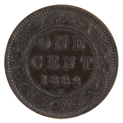 1882H Obv. 1a Canada 1-cent Extra Fine (EF-40)