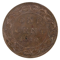 1910 Canada 1-cent UNC+ (MS-62) Brown