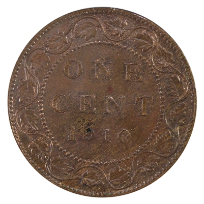 1910 Canada 1-cent UNC+ (MS-62) Brown