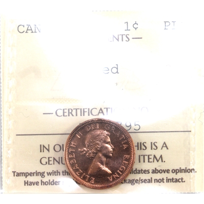 1958 Canada 1-cent ICCS Certified PL-66 Red