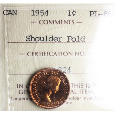 1954 SF Canada 1-cent ICCS Certified PL-66