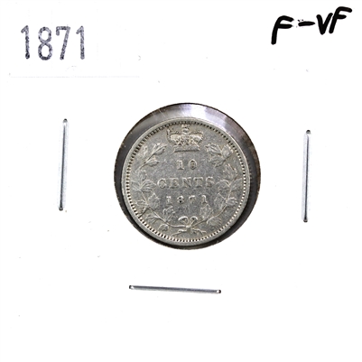 1871 Canada 10-cents F-VF (F-15) $