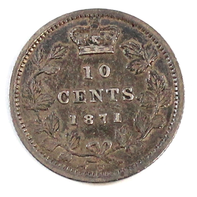 1871H Canada 10-cents VF-EF (VF-30) $