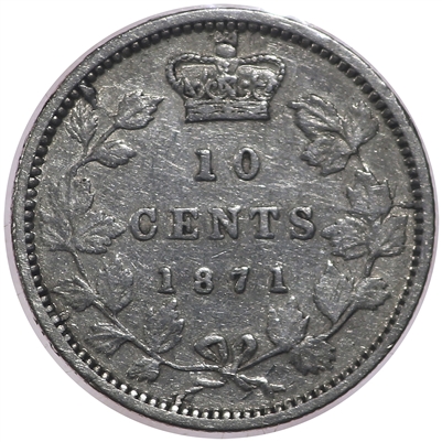 1871H Canada 10-cents Fine (F-12) $