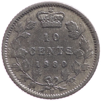 1880H Obv. 2 Canada 10-cents VG-F (VG-10)