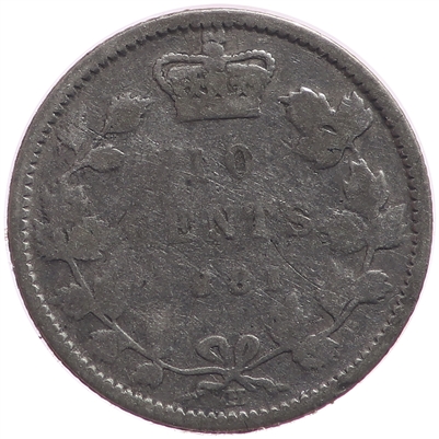 1881H Obv. 2 Canada 10-cents Good (G-4)
