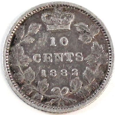 1882H Canada 10-cents Fine (F-12) $