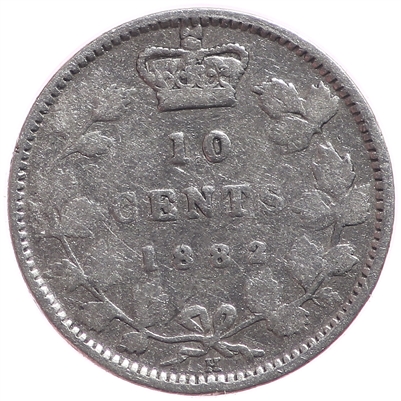 1882H Canada 10-cents G-VG (G-6)