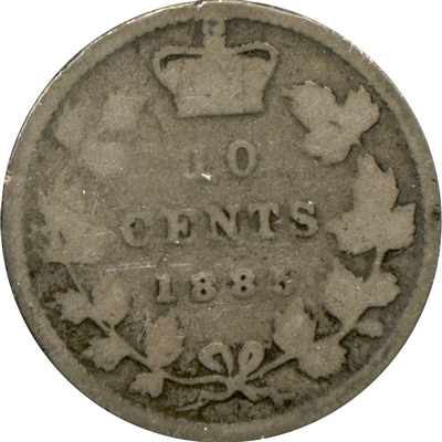 1885 Obv. 4 Canada 10-cents Good (G-4) $