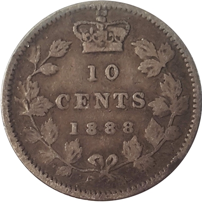 1888 Canada 10-cents Fine (F-12) $