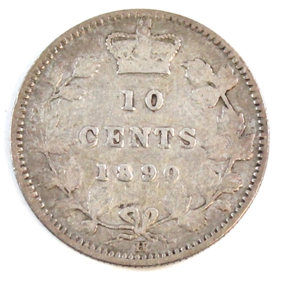 1890H Canada 10-cents Fine (F-12) $