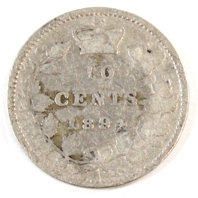 1894 Obv. 6 Canada 10-cents G-VG (G-6)
