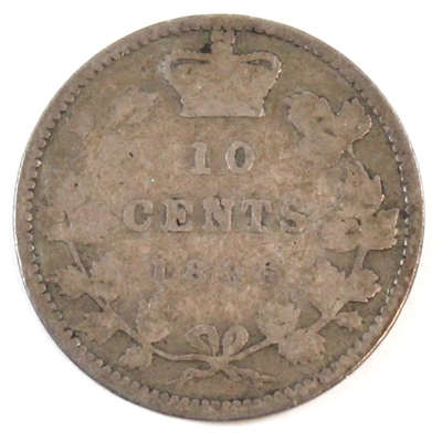 1896 Obv. 6 Canada 10-cents Good (G-4)
