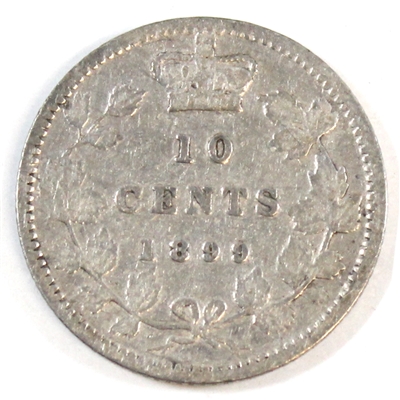 1899 Large 9's Canada 10-cents Very Good (VG-8)