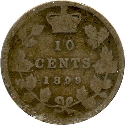 1899 Small 9's Canada 10-cents About Good (AG-3)