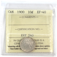 1900 Canada 10-cents ICCS Certified EF-40