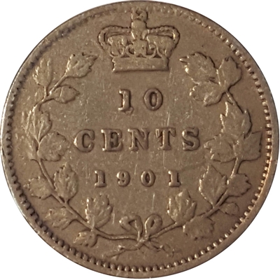 1901 Canada 10-cents Very Fine (VF-20) $