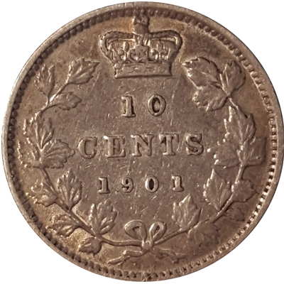 1901 Canada 10-cents VF-EF (VF-30) $