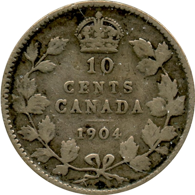 1904 Canada 10-cents Very Good (VG-8)