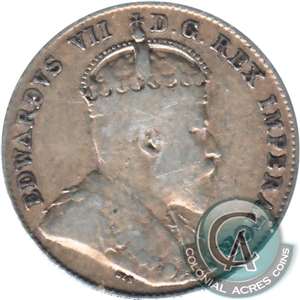 1909 Broad Leaves Canada 10-cent VG-F (VG-10)