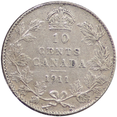 1911 Canada 10-cents Very Fine (VF-20)