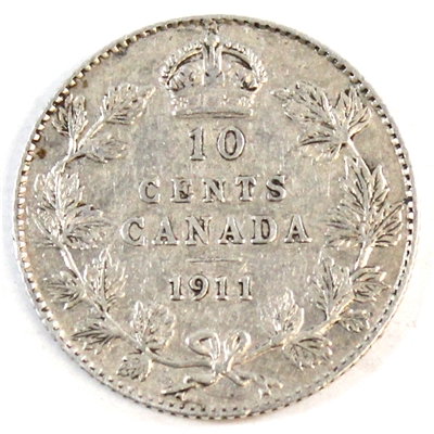 1911 Canada 10-cents VF-EF (VF-30)